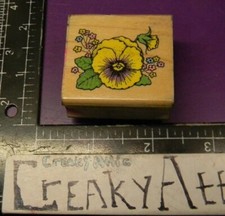 PANSY FLOWERS BABIES BREATH RUBBER STAMP HERO ARTS C390 CREAKYATTIC