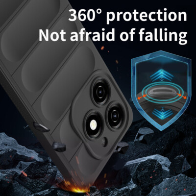 For Tecno Spark 20, Luxury Anti-slip Shockproof Skin Feel Soft Rubber Case Cover