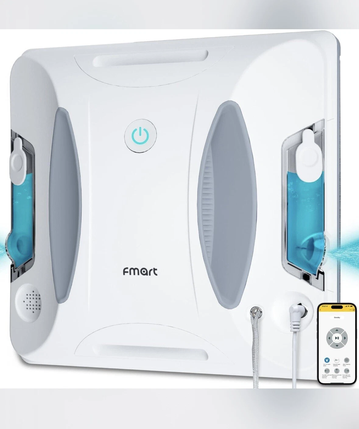 Fmart W6 Robot Smart Window Cleaner-App & Remote Control 3800Pa Strong Suctionb2