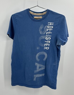 Vintage Hollister Mens Size M Blue Muscle California T-Shirt Crew