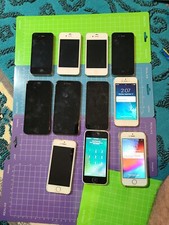 Lot Of 11 APPLE IPHONE 4 4S 7 5C Etc UNTESTED VARIOUS GEN  GIG