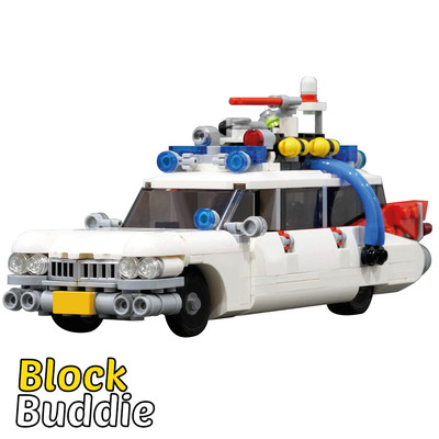80er Ghostbusters Auto ECTO-1 MOC Auto Car Rennwagen Klemmbausteine Geschenk