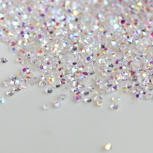 1.2mm Crystal Pixie Nail art Micro Zircon Mini Rhinestone 3D Tips DIY Decoration - Picture 6 of 20