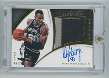 2014 -15 Panini Immaculate David Robinson Premium Game Used Patch Auto 6/25