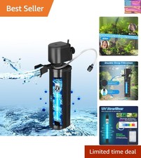 Aquarium Filter for 40-150 Gallon Tank, U-V Fish Tank Green Clean Machine Sub...