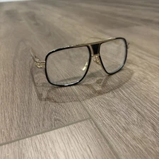 Retro Metal Frame Fashion Square Sunglasses Men - gold and black frame - modern