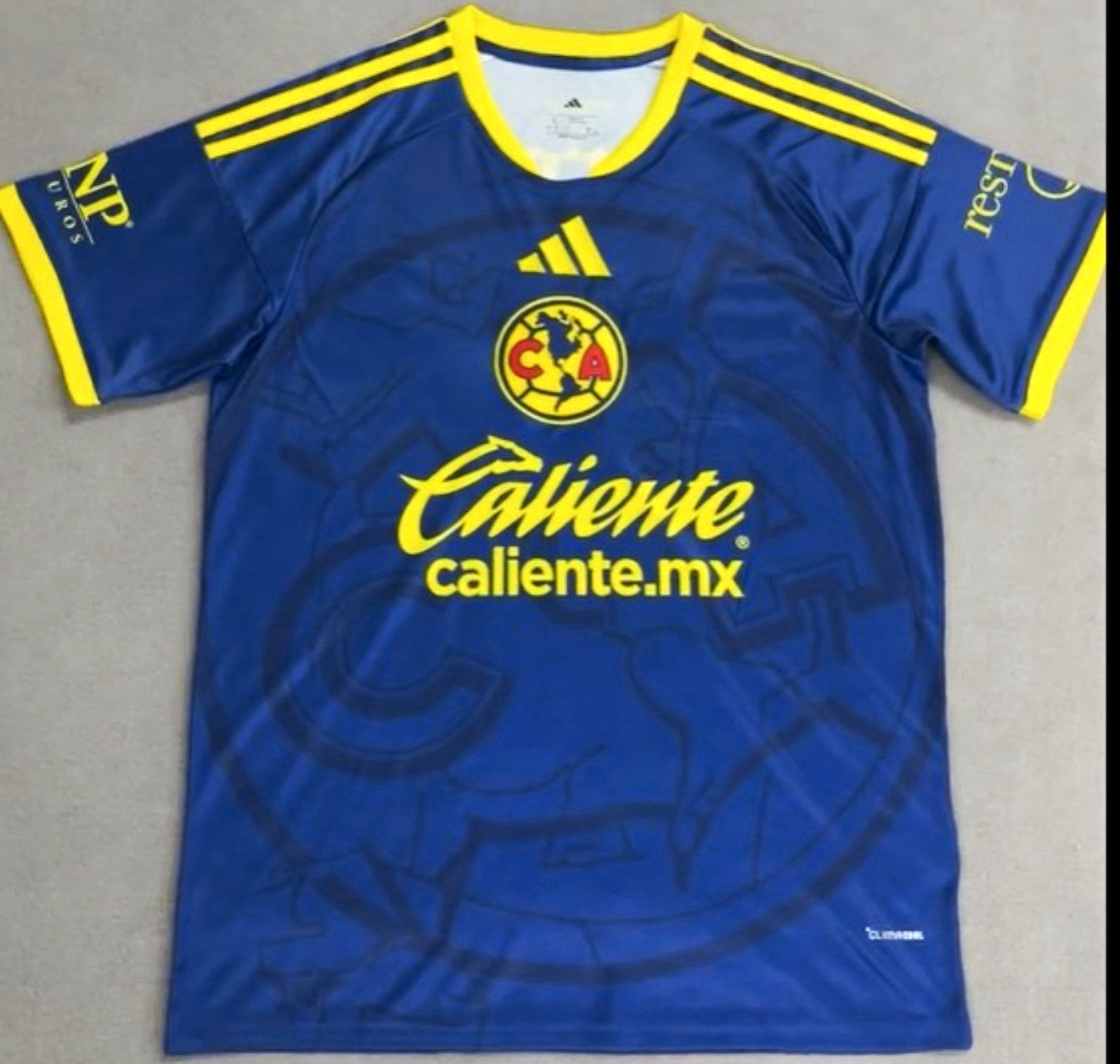 adidas Club América Soccer Jersey Blue Yellow 4XL