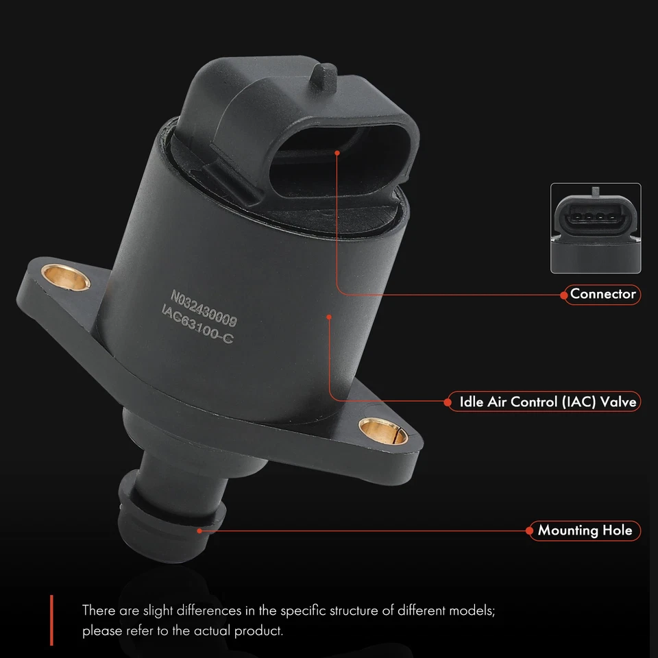 Idle Air Control Valve for Volkswagen Pointer 2000-2008 2009 1.8L 2.0L 4-Blade - Image 3 of 4
