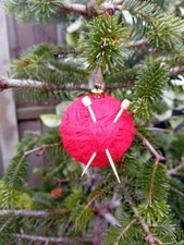Handmade Knitting Ball Wool Shaped Christmas Tree Hanging Decoration