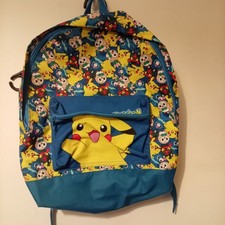 Pikachu POKEMON 16 Backpack All Over Print blue School Holladay Weekend Bag