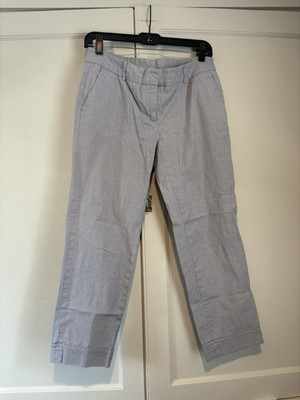 Kenar Striped Cotton Cropped Chino Pants Size 8