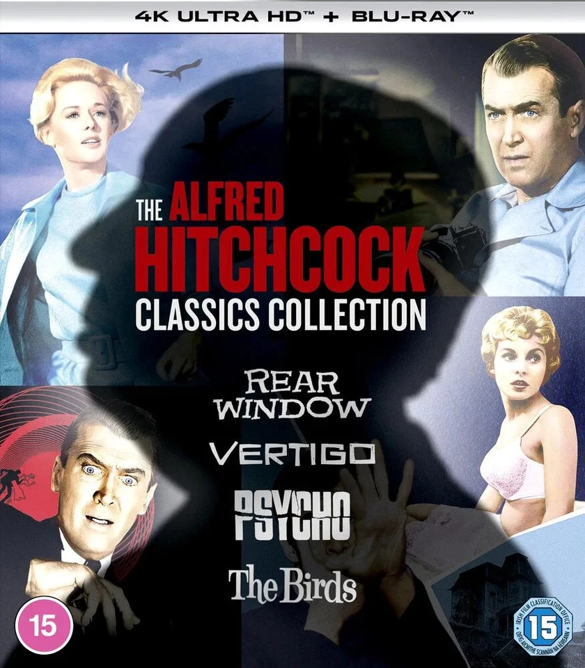Alfred Hitchcock - Rear Window / Vertigo / Psycho / The Birds 4K Ultra HD - Image 2 of 2
