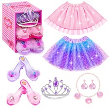 Princess Dress Up Shoes Set, Girls Dress Up Toys, Jewelry Boutique Necklace E...