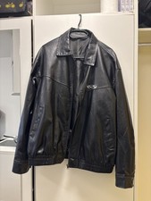 Black Faux Leather Jacket   Size L