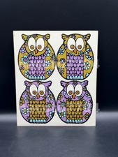Jan Pienkowski Stickers 70s Dead stock Sticker Sheet Retro Owls 24 x 20cm
