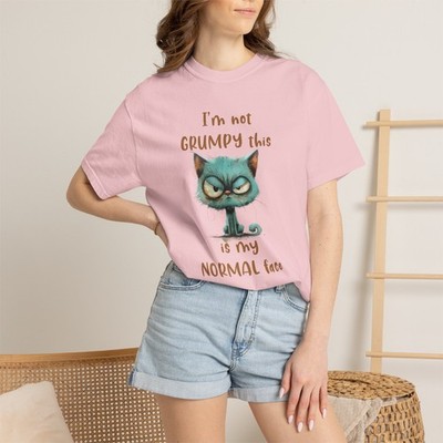 Grumpy Cat Illustration T-shirt | I'm Not Grumpy This Is My Normal Face