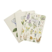 Grupo Erik 3er Pack A6 Notizb&uuml;cher - Wild Flowers - Liniert Dotted Blanko
