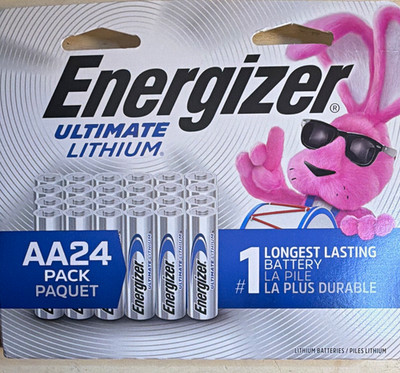 Energizer Ultimate Lithium AA Batteries 24-Pack 1.5V 1.5Ah L91PP24