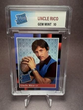 Uncle Rico Custom Baseball Card In Graded Case Rated Rookie Napoleon Dynamite