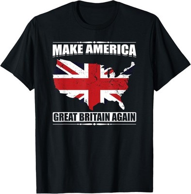 Make America Great Britain Again USA Map British Flag T-Shirt