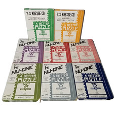 8 SEALED NU-ONE Picture Puzzles - All Different Titles - Labarre Printing Co