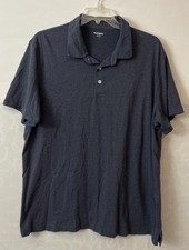 Old Navy Mens 2xl Tall Blue Collared Cotton-Blend Soft-Washed Polo Shirt A1375