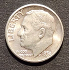 1956-P Roosevelt Dime 90% Silver 10c US Coin Phila. Mint Circulated Low Shipping