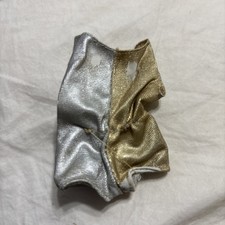 Vtg  Barbie Doll Accessories 1960 Twist Silver Gold Lame See Tag