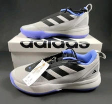 ADIDAS Basketball-New-Men's Grey Two/Black/Blue Subzone Sneakers IH8559-Size 8