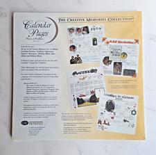 Creative Memories 12x12 CALENDAR PAGES New Sealed Retired Old Stock