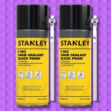 F903 Black Foam Sealant for Waterfall, Landscaping 12oz 2 Pk -Straw Use
