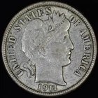 1911-P BARBER DIME ✪ XF EXTRA FINE ✪ 10C SILVER COIN BM ◢TRUSTED◣