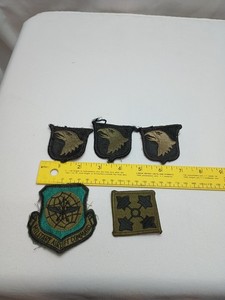 Lot Of 5 Military Sew On Patches