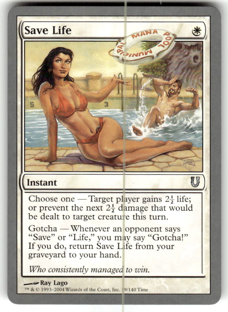 Save Life 19 Uncommon Unhinged Magic: The Gathering Near Mint