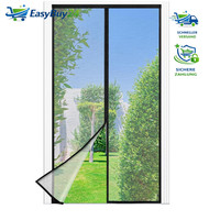 Fliegengitter BalkontüR Magnet 100X210Cm Insektenschutz Ohne Bohren Schwarz