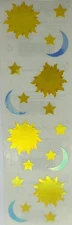 Mrs Grossman SUPER RARE SUN STARS MOON Opal  Stickers  1991 retired