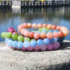 8mm Round Bracelet Stretchable Bracelet Gemstone Beads Healing Crystal Bracelet