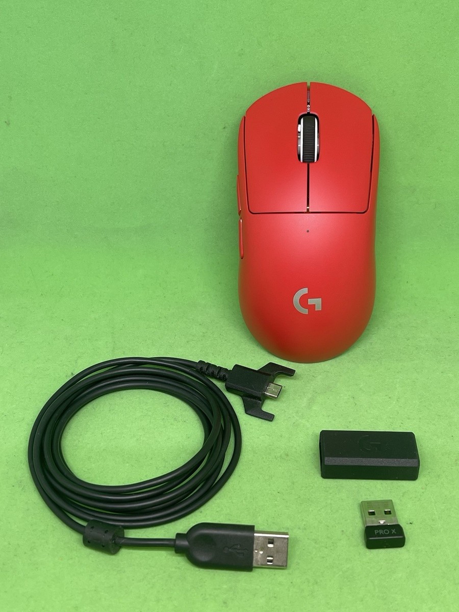 Logitech G PRO X ワイヤレスマウス レッド ロジクールG Pro X Superlightワイヤレスゲーミングマウス