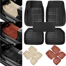 For Nissan Leather Car Floor Mats Front & Rear Car Liners All Weather Non-Slip