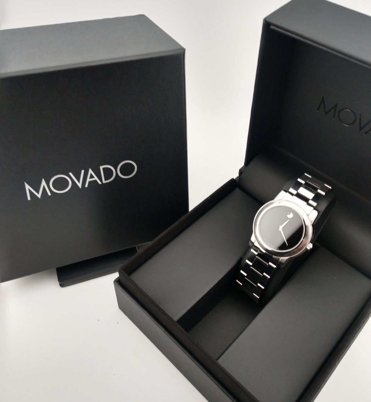Movado Men's Classic Museum Jr. Sport SS W/Blk Dial Watch #84.E4.1893 ~ Special