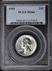 1955 25C Washington Quarter PCGS MS66