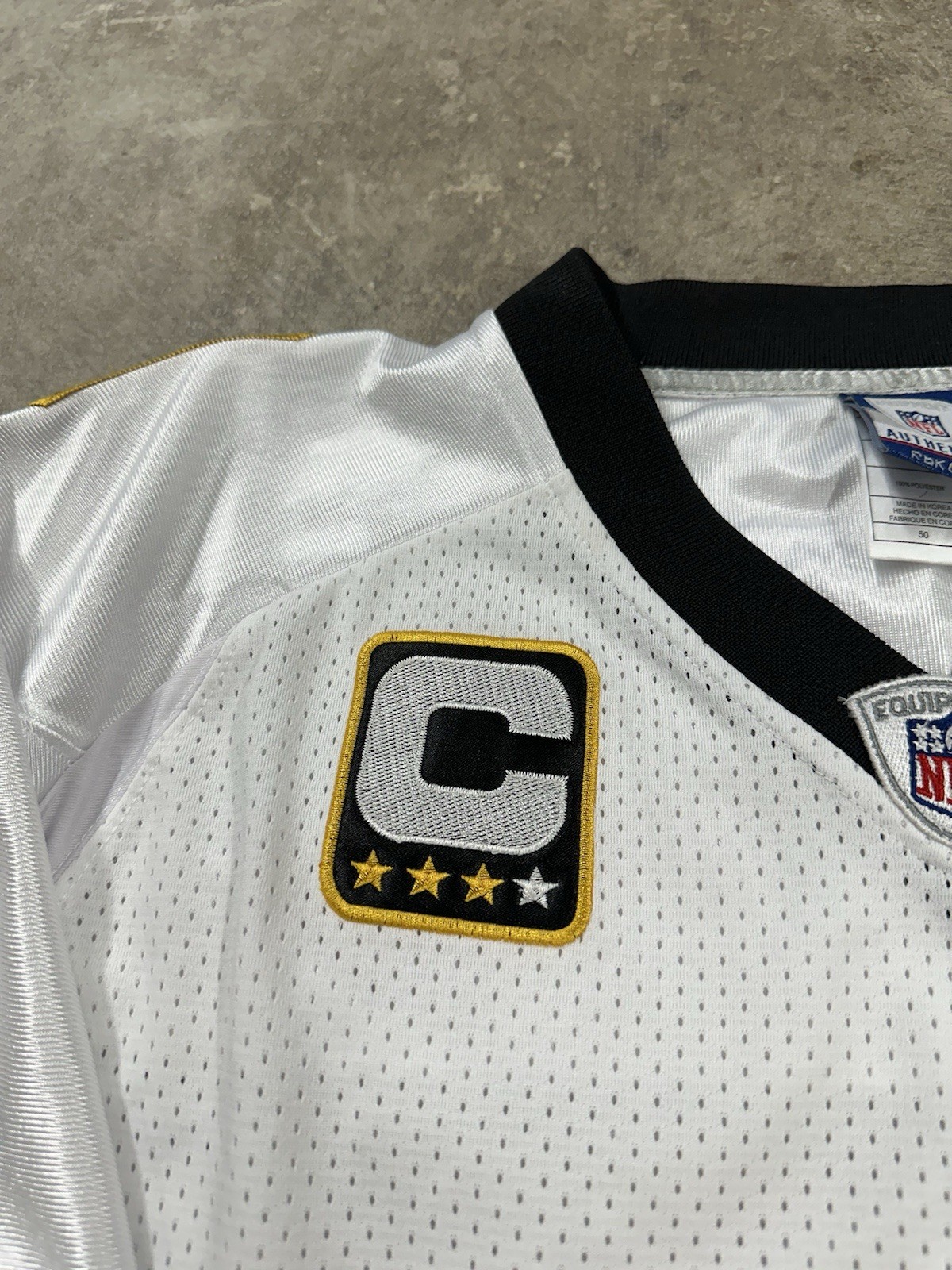 Vintage Reebok New Orleans Saints Brees #9 NFL Jersey SB Captain Patches Size 50 thumbnail 8