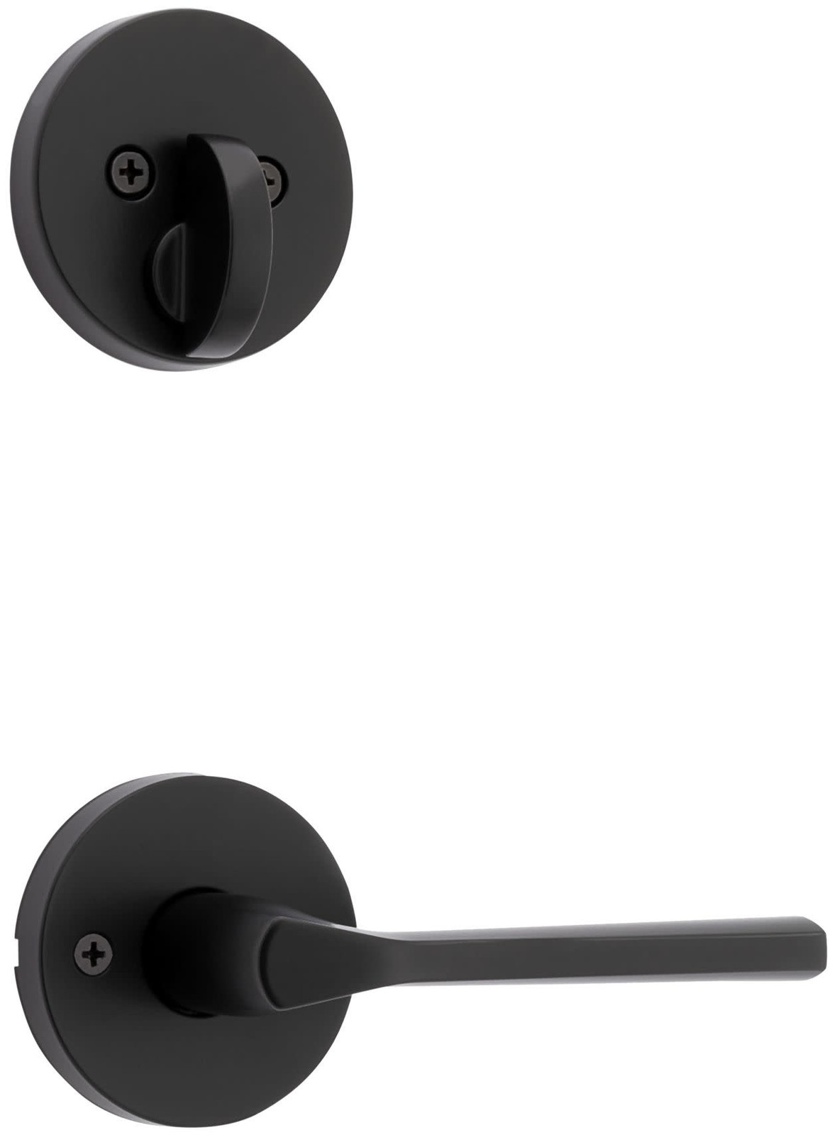 Kwikset 971LSLRDTV1 Lisbon Lever Single Cylinder Interior Pack - Black