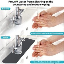 Kitchen Faucet Sink Splash Guard Silicone Drain Pad Water Catcher Tray Slip Mat