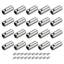 20Pcs 4.5mm Metal Shoelace Tips Screws Shoelace End Tip Cords End Silver