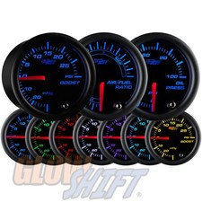 Glowshift Turbo Boost Oil Pressure Narrowband Air Fuel Gauge Set Black 7