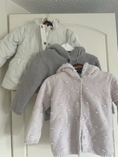 Girls Winter Coat And Cardigan Bundle 9 To 12 Months Good Condition