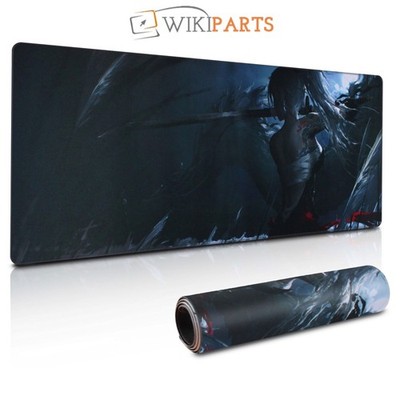 Gaming Mauspad XXL 800×300×3mm Dunkelblau-Schwarz Antirutsch Schreibtischunterlage