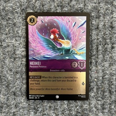 Disney Lorcana Winterspell Heihei Persistent Presence 58/204 Common Foil VG