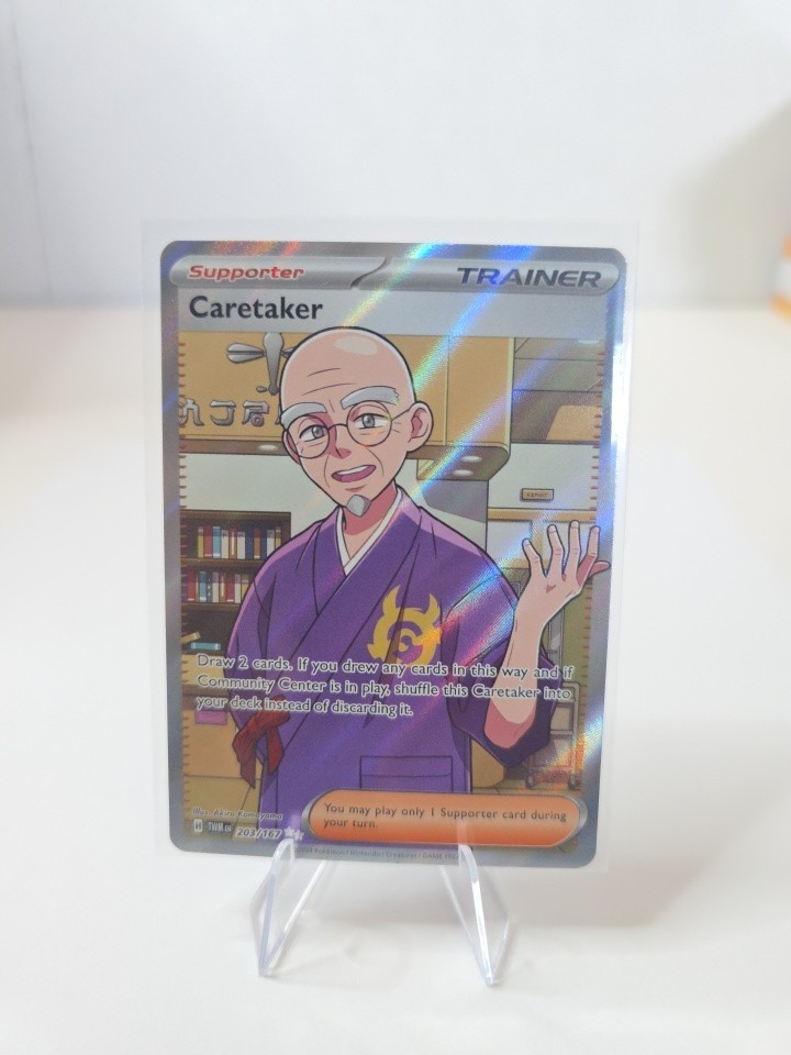 Caretaker Pokemon Twilight Masquerade 203/167 Full Art Ultra Rare NM